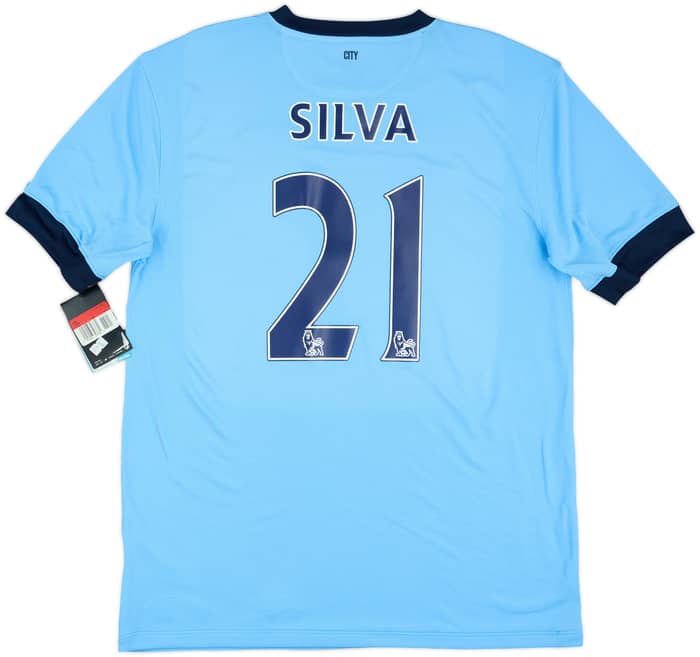 2014-15 Manchester City Home Shirt Silva #21 (L)