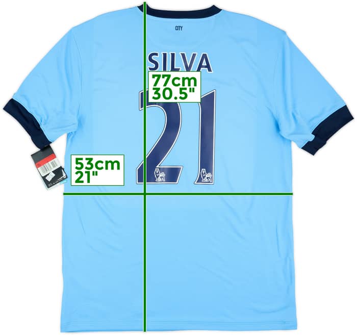 2014-15 Manchester City Home Shirt Silva #21 (L)