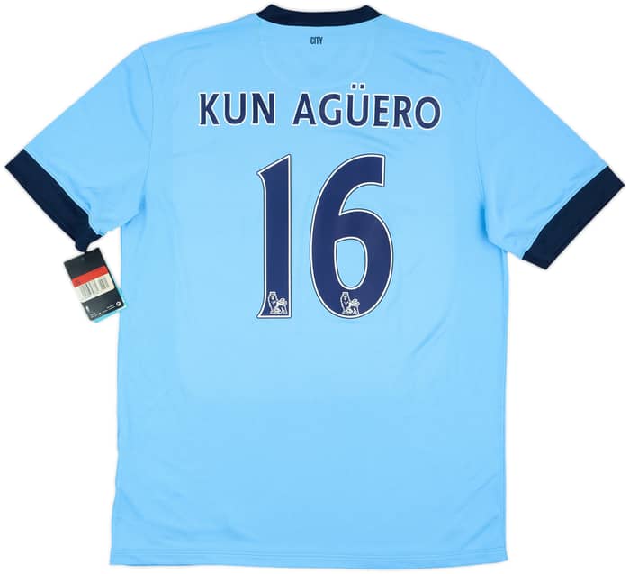 2014-15 Manchester City Home Shirt Kun Aguero #16 (L)