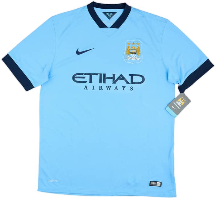 2014-15 Manchester City Home Shirt Kun Aguero #16 (L)