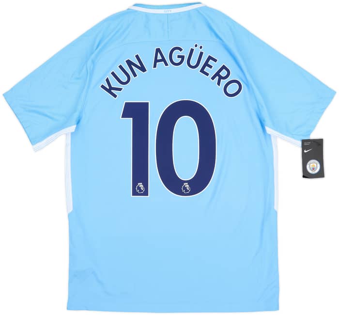 2017-18 Manchester City Home Shirt Kun Aguero #10 (M)