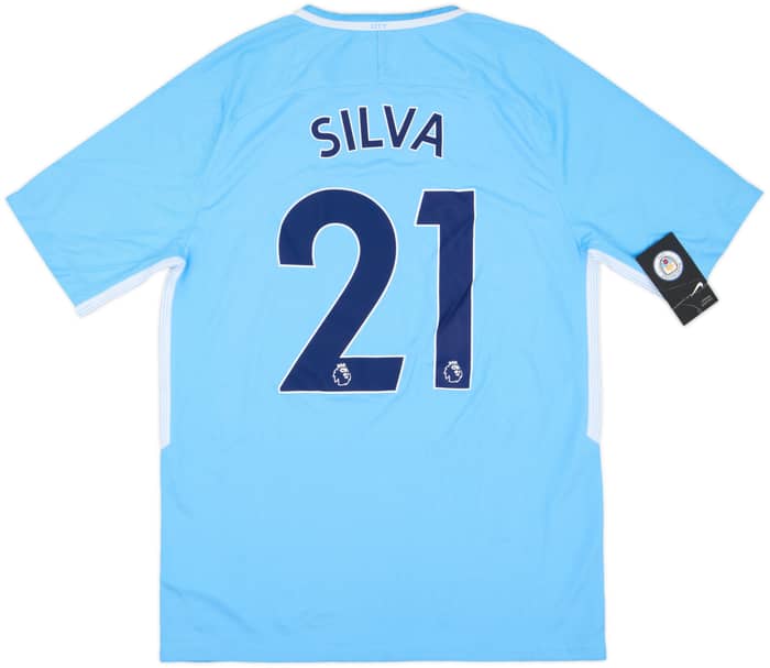 2017-18 Manchester City Home Shirt Silva #21 (M)