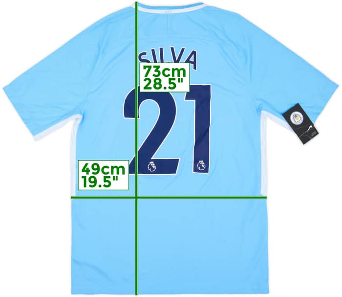 2017-18 Manchester City Home Shirt Silva #21 (M)