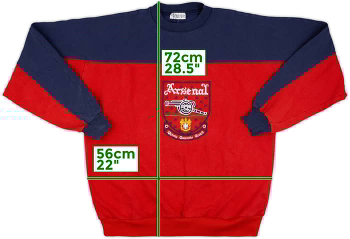1990-92 Arsenal adidas Sweat Top - 8/10 - (L)