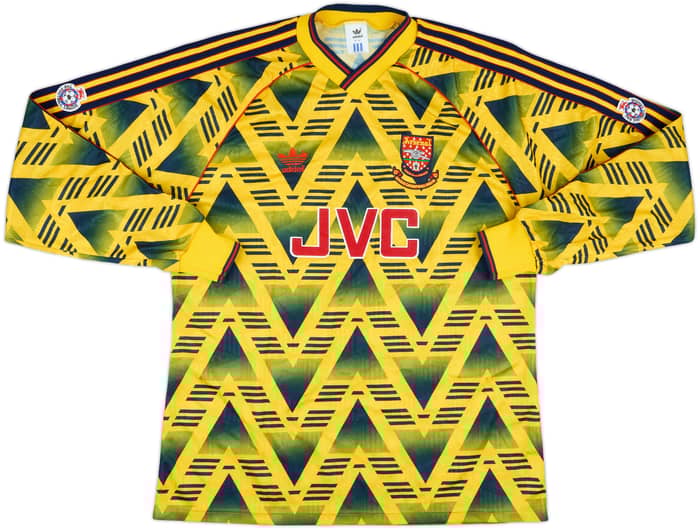 1991-92 Arsenal Match Issue Away L/S Shirt #15