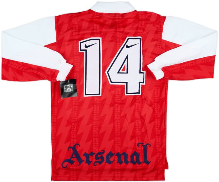1994-96 Arsenal Player Issue Home L/S Shirt #14 (S)
