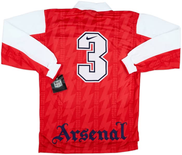 1994-96 Arsenal Player Issue Home L/S Shirt #3 (S)