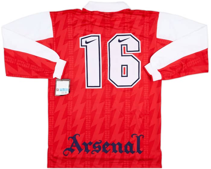 1994-96 Arsenal Player Issue Home L/S Shirt #16 (M)