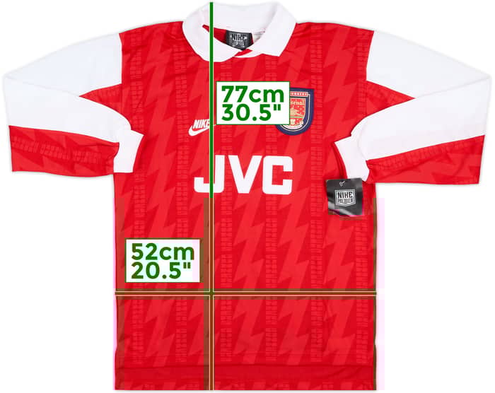1994-96 Arsenal Player Issue Home L/S Shirt #16 (M)