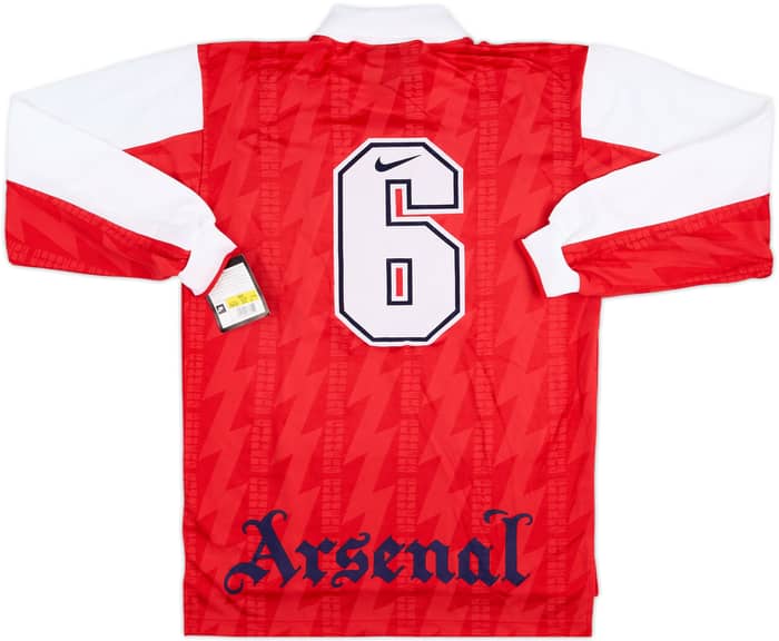 1994-96 Arsenal Player Issue Home L/S Shirt #6 (S)