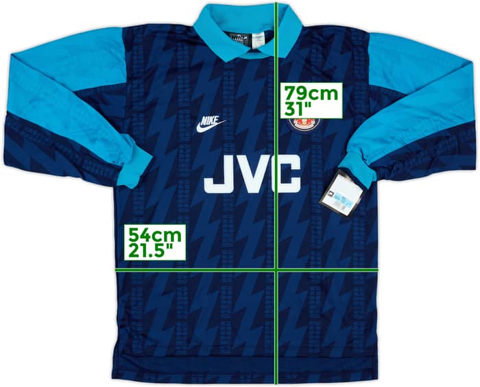 1994-95 Arsenal Player Issue Away L/S Shirt #8 (M)