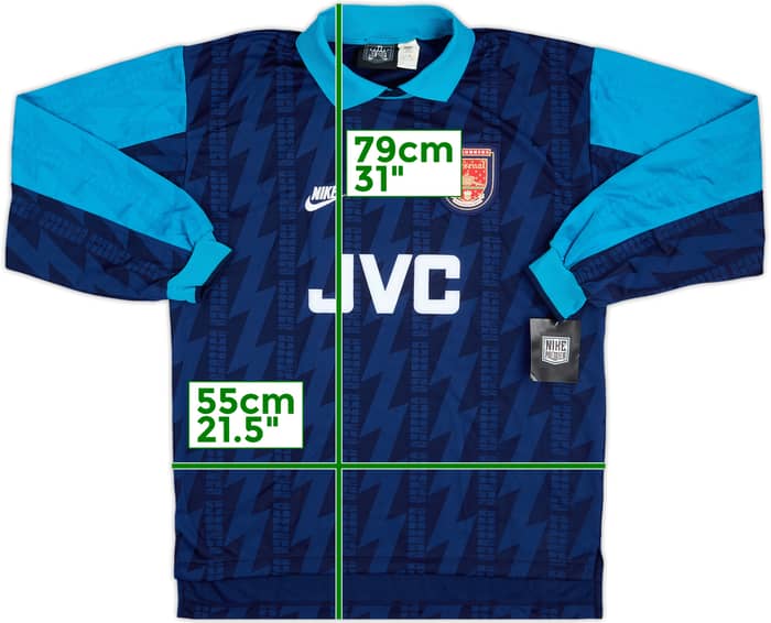 1994-95 Arsenal Player Issue Away L/S Shirt #3 (L)