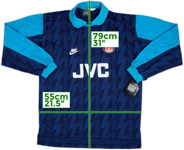 1994-95 Arsenal Player Issue Away L/S Shirt #12 (L)