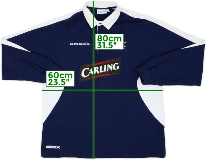 2005-06 Rangers Umbro Polo L/S Shirt - 8/10 - (XL)