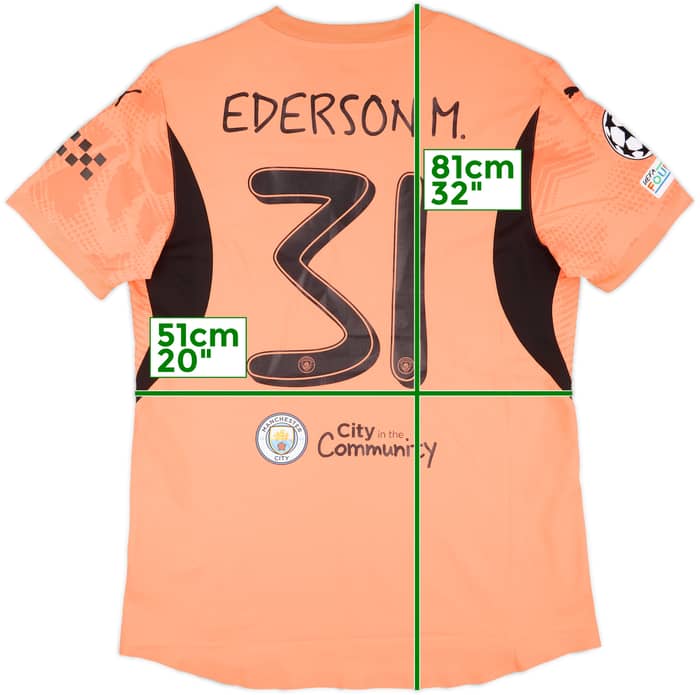 2024-25 Manchester City Match Issue Champions League GK Shirt Ederson M. #31