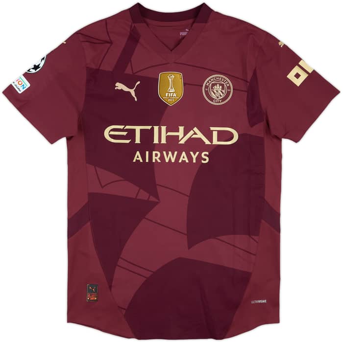 2024-25 Manchester City Match Issue Champions League Third Shirt Bobb #52