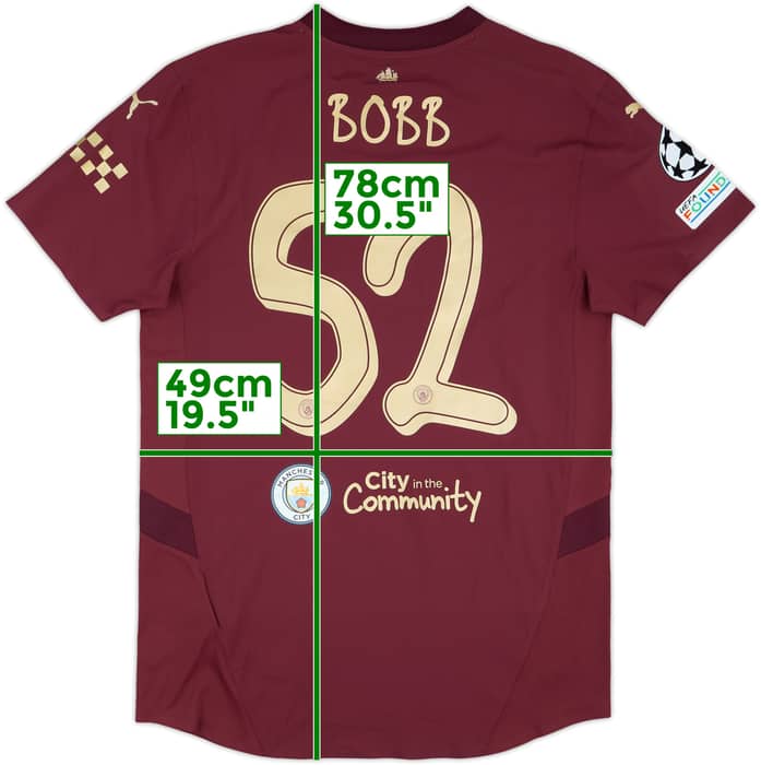 2024-25 Manchester City Match Issue Champions League Third Shirt Bobb #52
