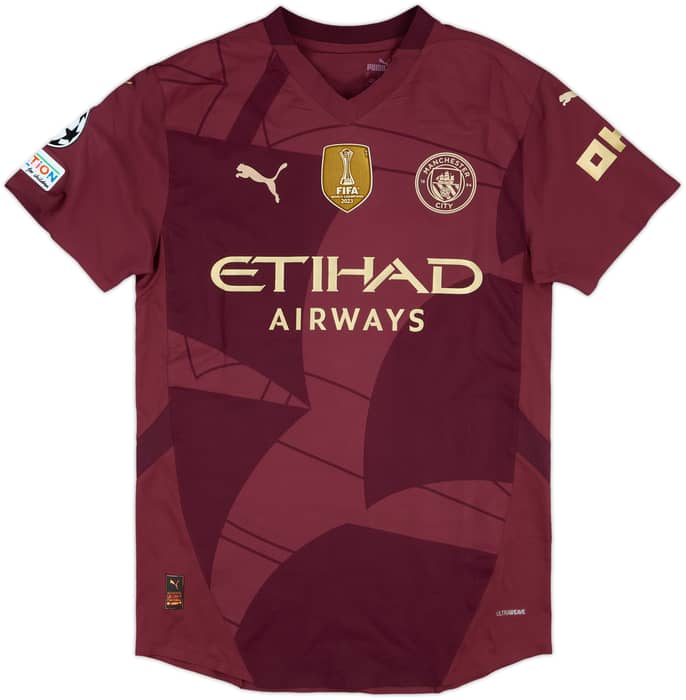 2024-25 Manchester City Match Issue Champions League Third Shirt Bobb #52