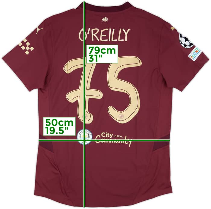 2024-25 Manchester City Match Issue Champions League Third Shirt O'Reilly #75