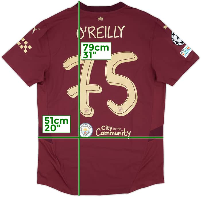 2024-25 Manchester City Match Issue Champions League Third Shirt O'Reilly #75