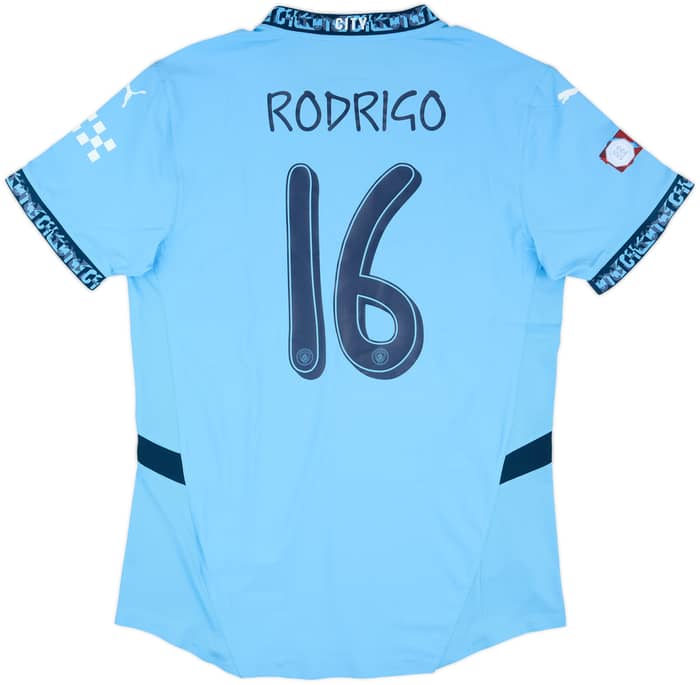 2024-25 Manchester City Match Issue Community Shield Home Shirt Rodrigo #16
