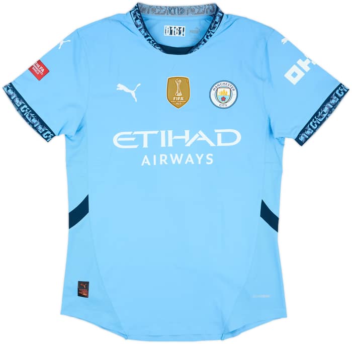 2024-25 Manchester City Match Issue Community Shield Home Shirt Rodrigo #16