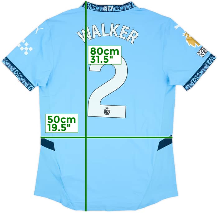 2024-25 Manchester City Match Issue Home Shirt Walker #2