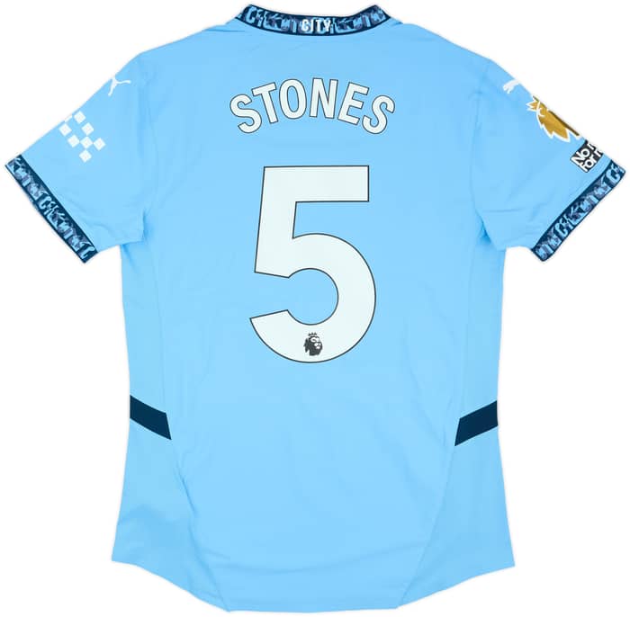 2024-25 Manchester City Match Issue Home Shirt Stones #5