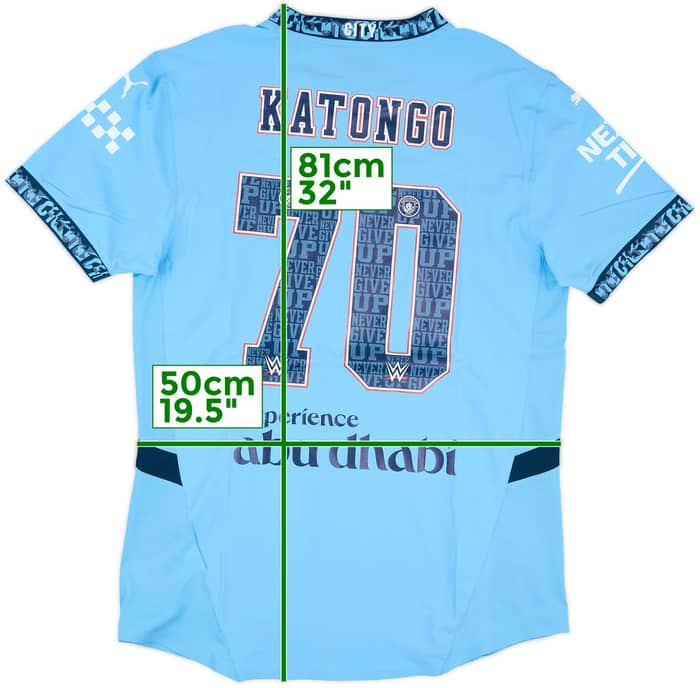 2024-25 Manchester City Match Issue Home Shirt Katongo #70
