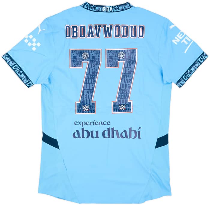 2024-25 Manchester City Match Issue Home Shirt Oboavwoduo #77