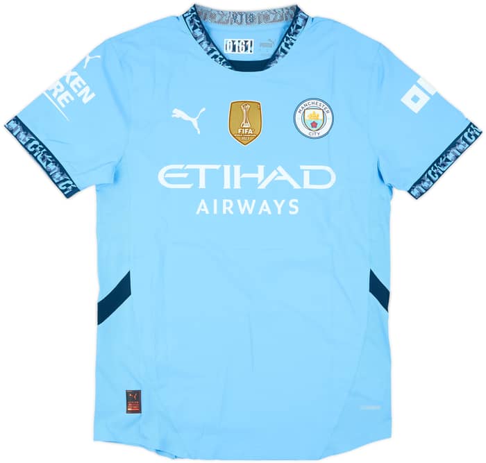 2024-25 Manchester City Match Issue Home Shirt Oboavwoduo #77