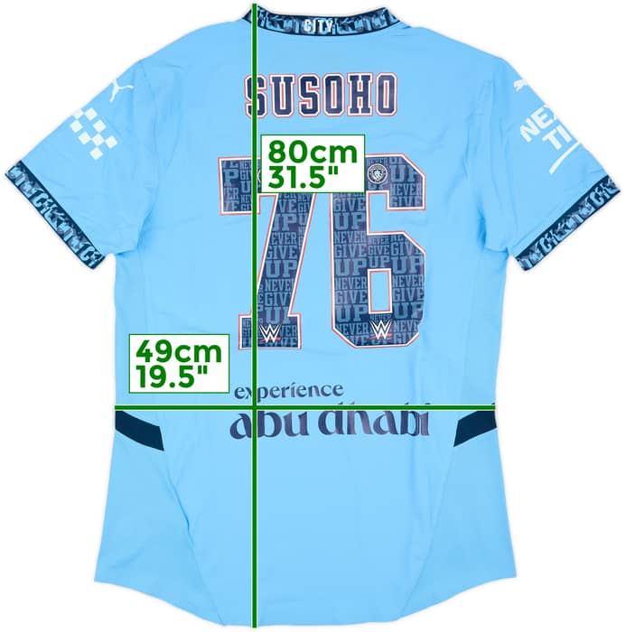 2024-25 Manchester City Match Issue Home Shirt Susoho #76