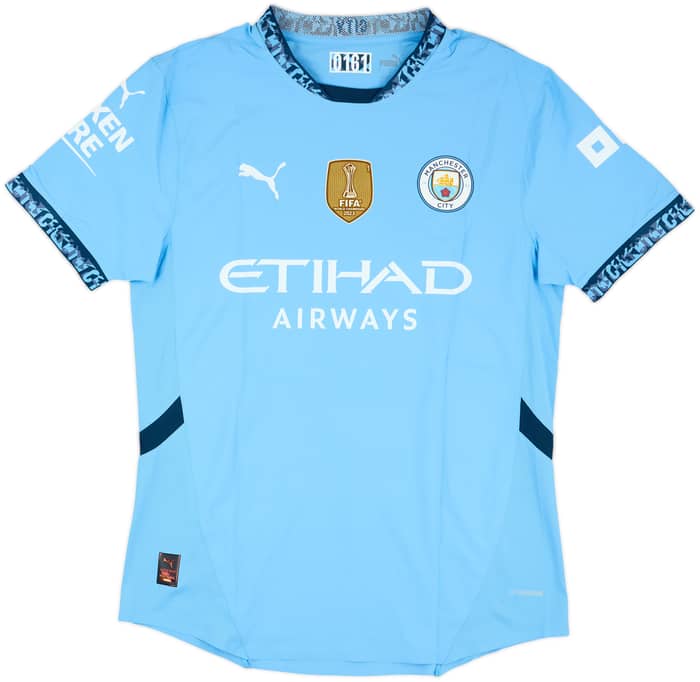 2024-25 Manchester City Match Issue Home Shirt Heskey #81