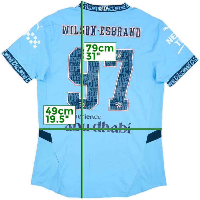 2024-25 Manchester City Match Issue Home Shirt Wilson‑Esbrand #97
