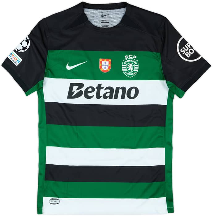 2024-25 Sporting CP Match Issue Champions League Home Shirt Geny #21