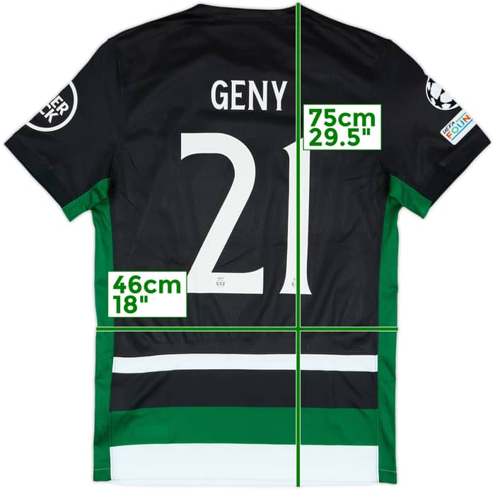 2024-25 Sporting CP Match Issue Champions League Home Shirt Geny #21