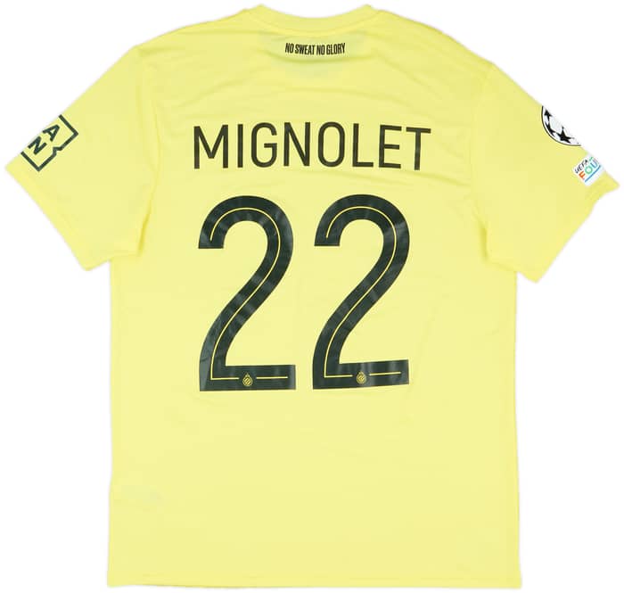 2024-25 Club Brugge Match Issue Champions League GK Shirt Mignolet #22