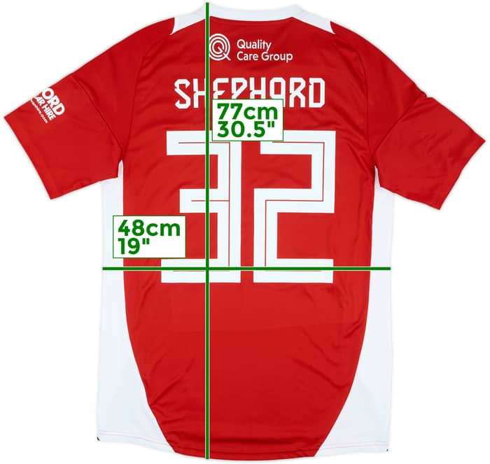 2024-25 Salford City Match Issue FA Cup Home Shirt Shephard #32