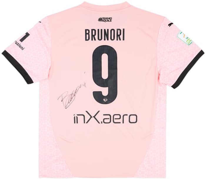 2024-25 Palermo Match Issue Signed Home Shirt Brunori #9