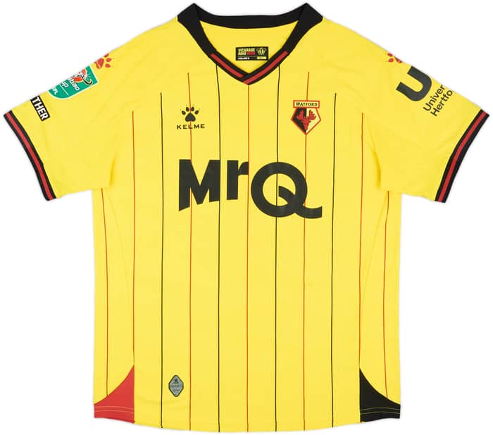 2024-25 Watford Match Issue Carabao Cup Home Shirt Pollock #6