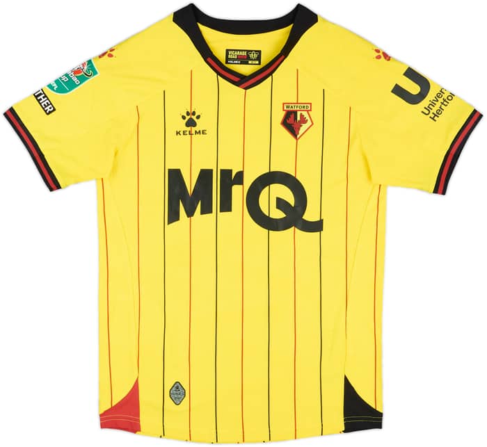 2024-25 Watford Match Issue Carabao Cup Home Shirt Louza #10