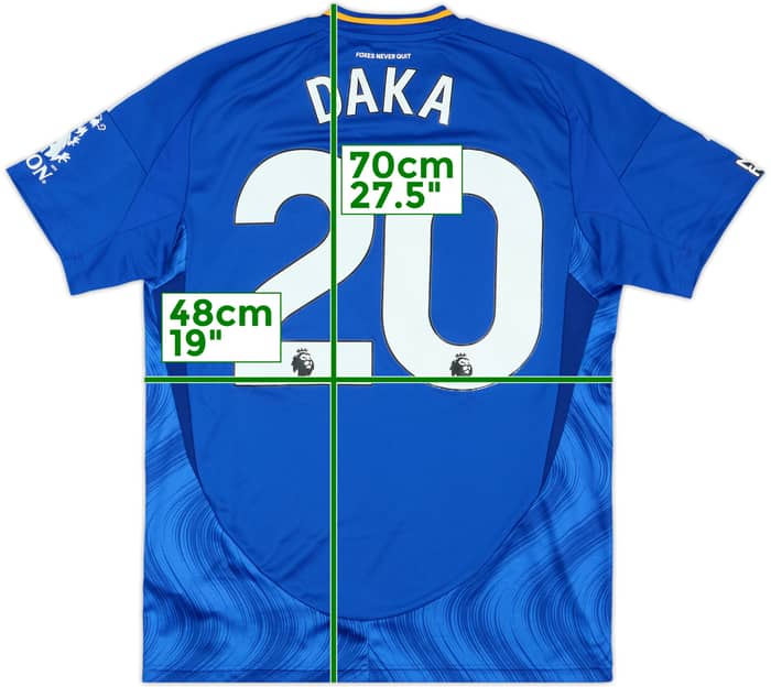2024-25 Leicester Match Issue Home Shirt Daka #20