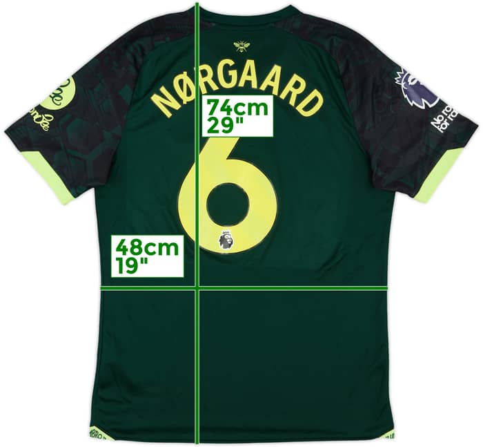 2024-25 Brentford Match Issue Third Shirt Norgaard #6