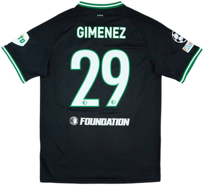2024-25 Feyenoord Match Issue Champions League Away Shirt Gimenez #29