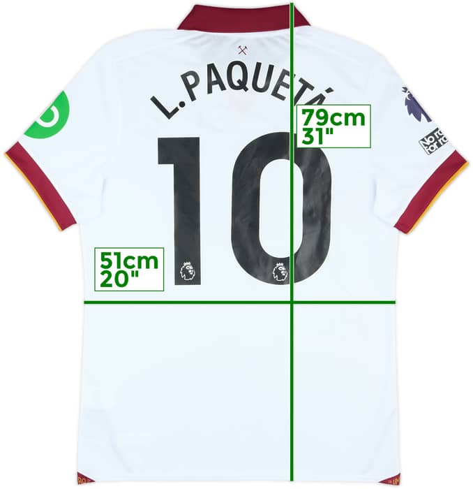 2024-25 West Ham Match Issue Third Shirt L.Paqueta #10