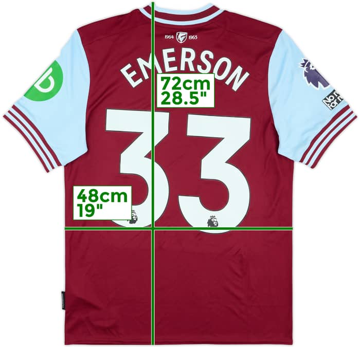 2024-25 West Ham Match Issue Home Shirt Emerson #33
