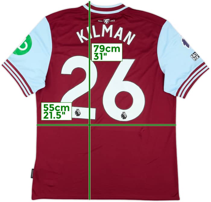2024-25 West Ham Match Issue Home Shirt Kilman #26