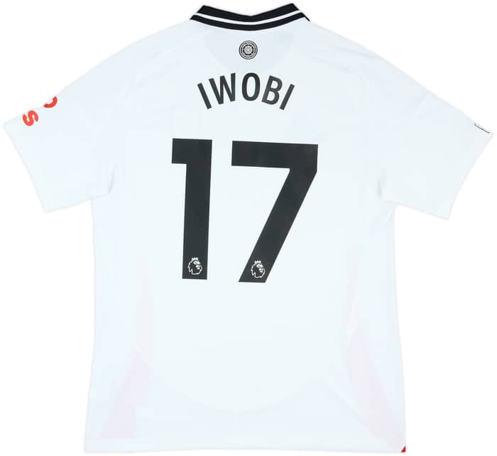 2024-25 Fulham Match Issue Home Shirt Iwobi #17