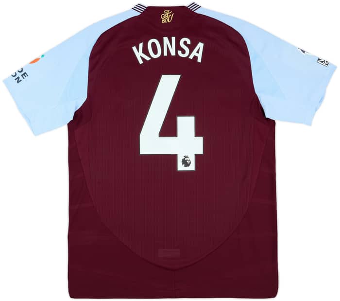 2024-25 Aston Villa Match Issue Home Shirt Konsa #4