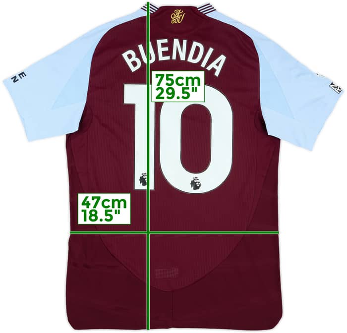 2024-25 Aston Villa Match Issue Home Shirt Buendia #10